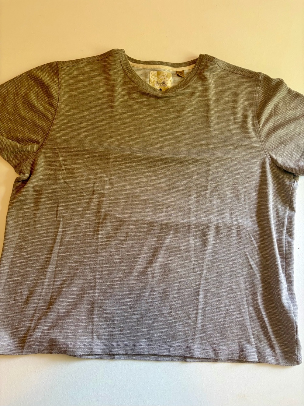 Tasso Elba Men's Heathered Light Gray Short Sleeve Crew Neck Tee